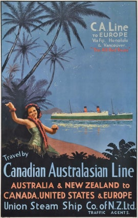 Item #CL182-49 Travel By Canadian Australasian Line. C.A. Line To Europe