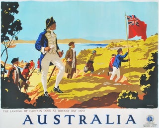 Item #CL182-55 Australia. The Landing Of Captain Cook At Botany Bay [Kurnell, NSW]. Percy...