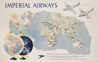 Item #CL182-58 Imperial Airways [Map Of The World]. James Gardner, Brit