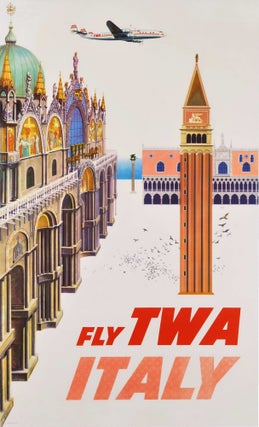 Item #CL182-92 Fly TWA. Italy. David Klein, Amer