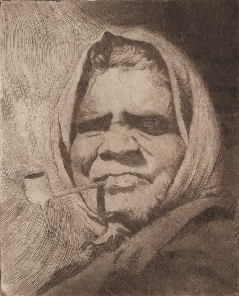 Item #CL183-45 [Portrait Of Aboriginal Woman]. Cyril Dillon, Aust.