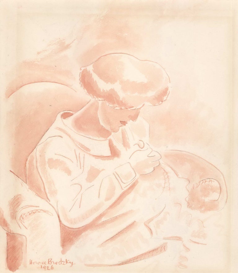 Item #CL183-9 [Woman Sewing]. Horace Brodzky, Aust.