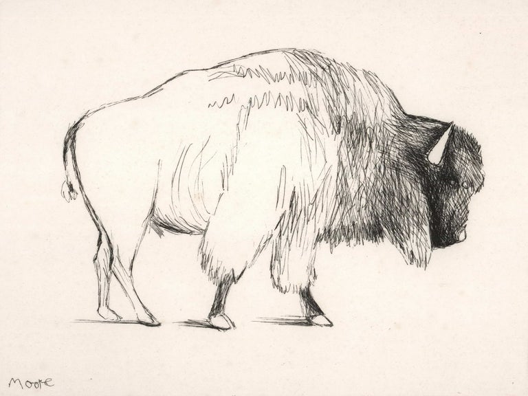 Item #CL184-125 Bison. Henry Moore, Brit.