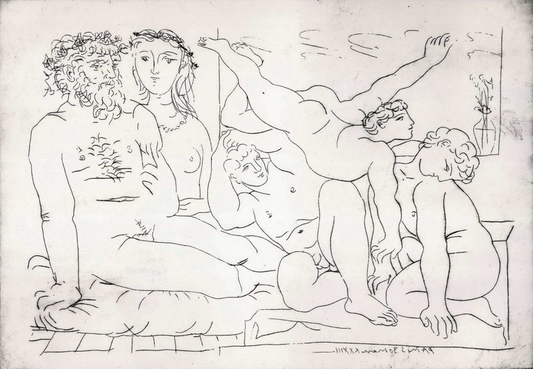 Item #CL184-136 Famille De Saltimbanques (Circus Family). Pablo Picasso, Spanish/French.