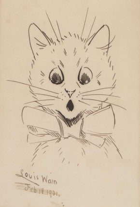 Item #CL184-164 [Cat In Bowtie]. Louis Wain, British