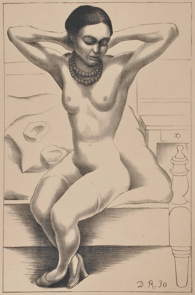 Item #CL184-174 Nude With Beads (Frida Kahlo). Diego Rivera, Mexican.