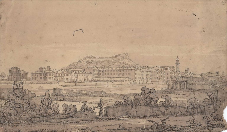 Item #CL184-17 Park Of Nice; View Of Nice From The Mouth Of The River Paglion [sic]; and [View Of Beachfront In Nice, France]. Attrib. David Roberts, Brit.