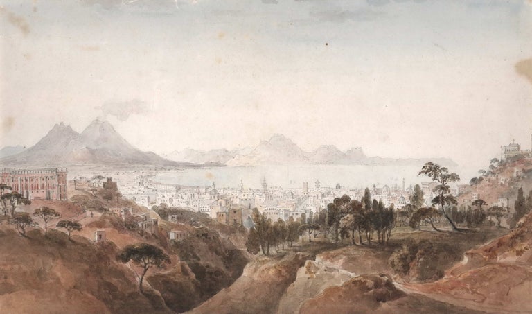 Item #CL184-22 [View Of Naples With Mount Vesuvius]. Anon.