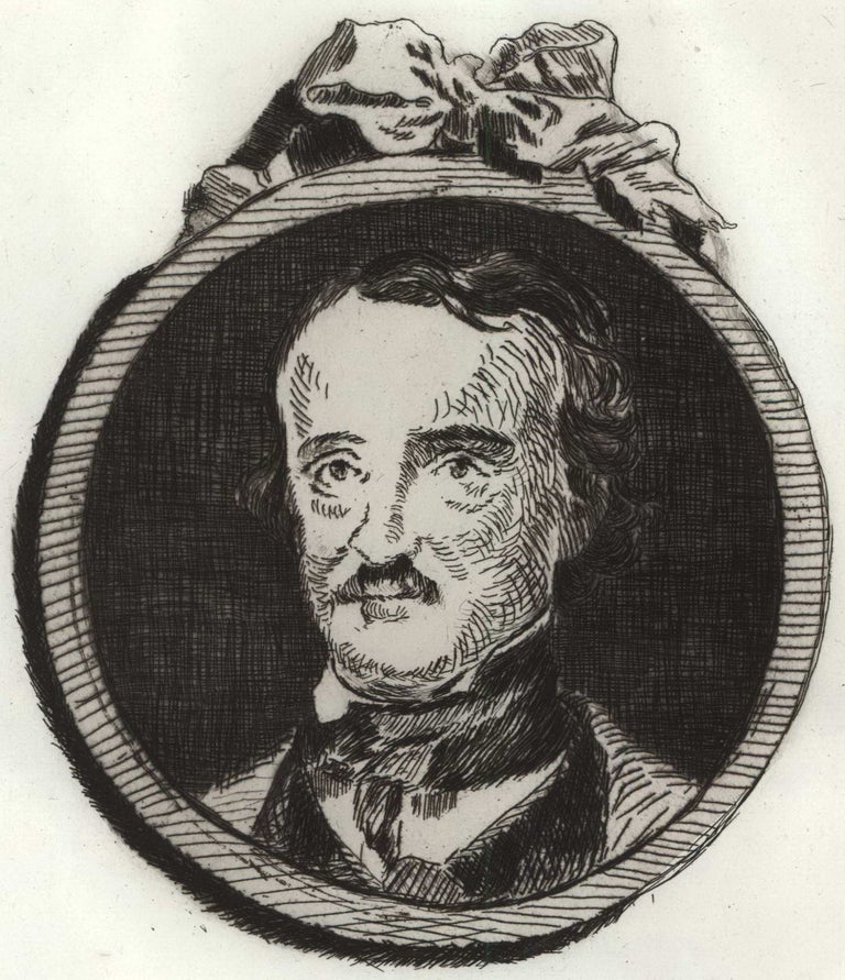 Item #CL184-25 Portrait Of Edgar Allan Poe. Edouard Manet, French.