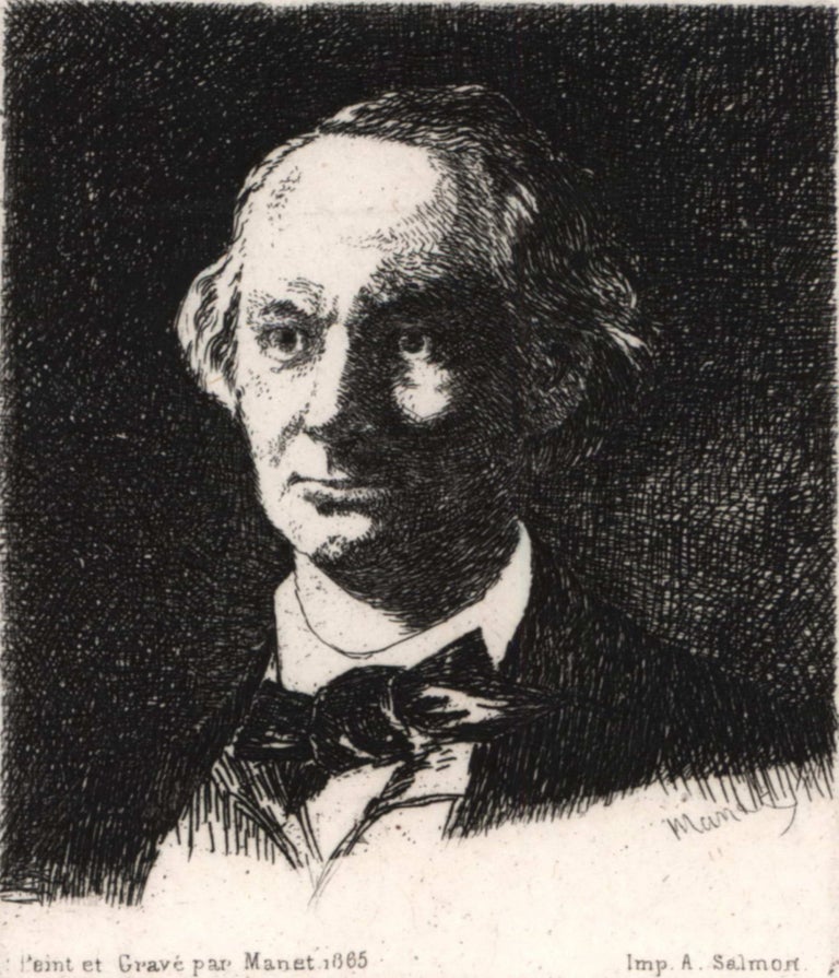 Item #CL184-29 Portrait Of Charles Baudelaire, Full Face. Edouard Manet, French.