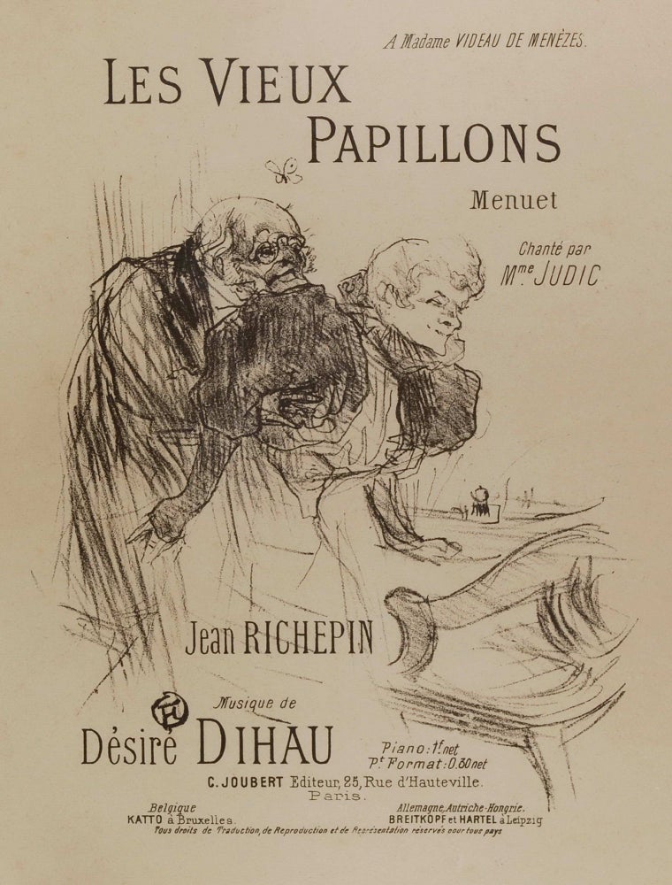 Item #CL184-38 Les Vieux Papillons (Old Flirts). Henri de Toulouse-Lautrec, French.