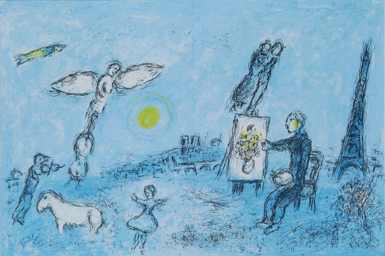 Item #CL184-64 The Painter And His Double. Marc Chagall, French.