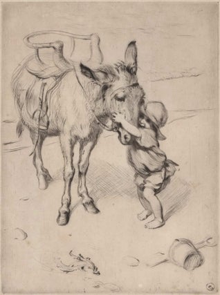 Item #CL184-68 At Yarmouth [Donkey And Boy]. James H. Dowd, British