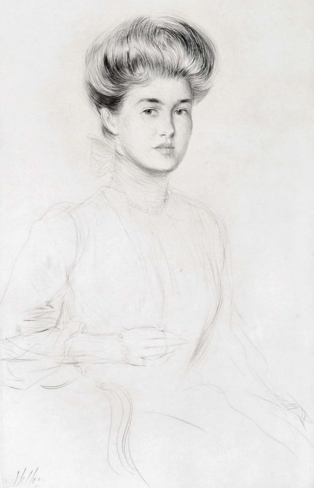Item #CL184-82 [Portrait Of A Society Lady]. Paul Helleu, French.