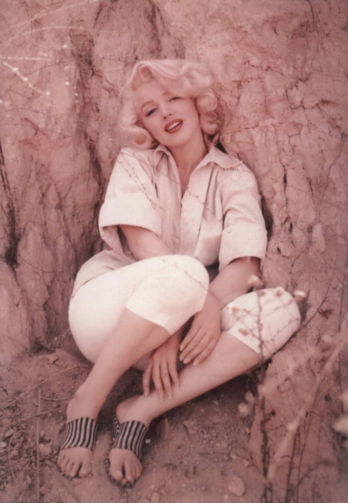 Item #CL185-105 Rock Sitting [Marilyn Monroe, R16]. Milton Greene, Amer.