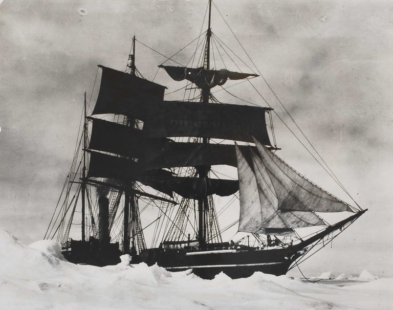 Item #CL185-147 The “Terra Nova” Held Up In The Pack, [Ice Point In The Foreground, Antarctica]. Herbert G. Ponting, Brit.