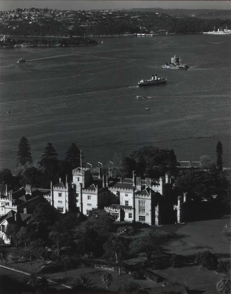 Item #CL185-165 [View Of Sydney Harbour Including Woolloomooloo Bay, North Head, Pinchgut (Fort Denison) And Government House]. Wolfgang Sievers, German/Aust.