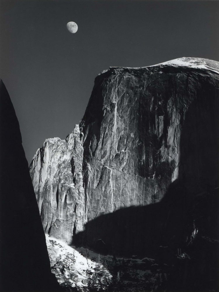 Item #CL185-28 Moon And Half Dome, Yosemite National Park, California. Ansel Adams, American.