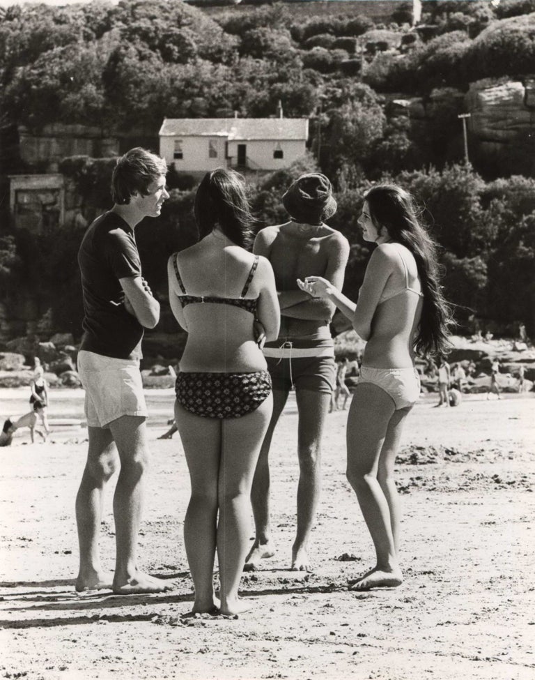 Item #CL185-66 [Teens At Freshwater Beach, NSW]. Beverley Clifford, active 1950s-1970s Aust.