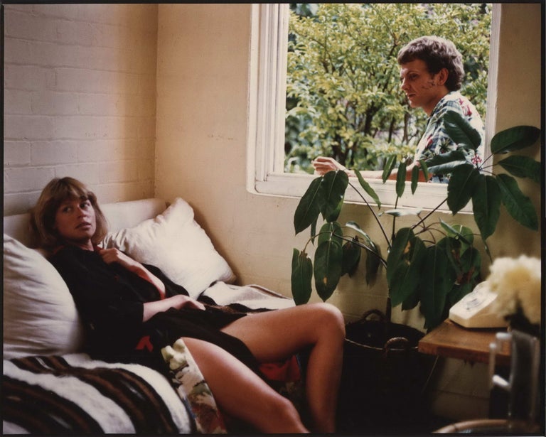 Item #CL186-26 [Judy Morris On Couch And Richard Moir Through Window On The Set Of “In Search Of Anna”]. Carol Jerrems, Aust.