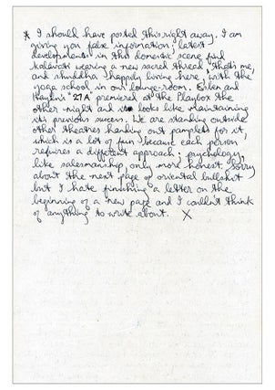 Correspondence From Carol Jerrems To Peter Leiss