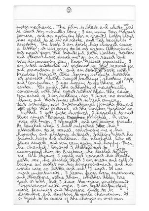 Correspondence From Carol Jerrems To Peter Leiss