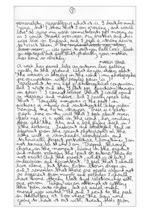 Correspondence From Carol Jerrems To Peter Leiss