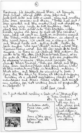 Correspondence From Carol Jerrems To Peter Leiss