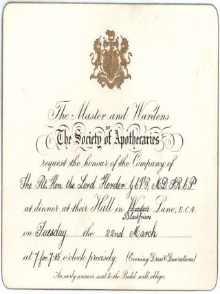 Ephemera From The Collection Of Lord Thomas Horder, Physician To The Royal Household Of The United Kingdom