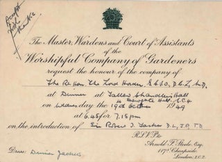Ephemera From The Collection Of Lord Thomas Horder, Physician To The Royal Household Of The United Kingdom