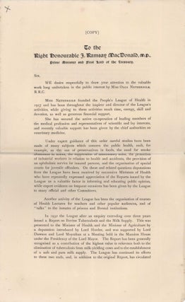 Ephemera From The Collection Of Lord Thomas Horder, Physician To The Royal Household Of The United Kingdom
