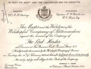 Ephemera From The Collection Of Lord Thomas Horder, Physician To The Royal Household Of The United Kingdom