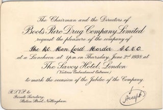 Ephemera From The Collection Of Lord Thomas Horder, Physician To The Royal Household Of The United Kingdom