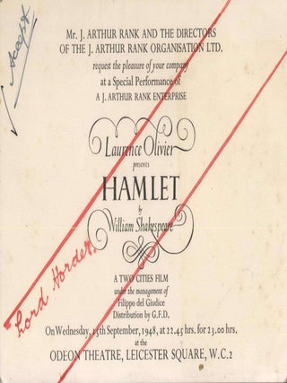 Ephemera From The Collection Of Lord Thomas Horder, Physician To The Royal Household Of The United Kingdom