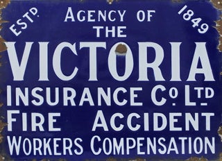 Item #CL187-124 Agency Of The Victoria Insurance Co. Ltd. Fire Accident, Workers Compensation