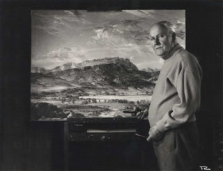 Item #CL187-161 [Sir Hans Heysen With One Of His Paintings]. Peter Medlen, active...