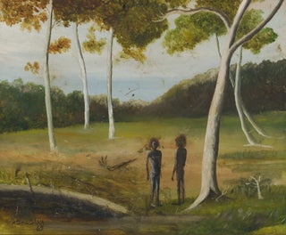 Item #CL187-162 [Australian Aborigines With Gum Trees By The Coast