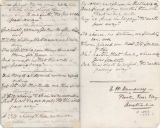 Photograph and Poem From Eliza Henrietta Dumaresq, Youngest Daughter Of William John Dumaresq Esquire