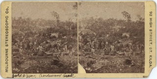 Item #CL187-29 Gold Diggers, Andersons Creek [Victoria]. Melbourne Stereoscopic Co, fl. Aust