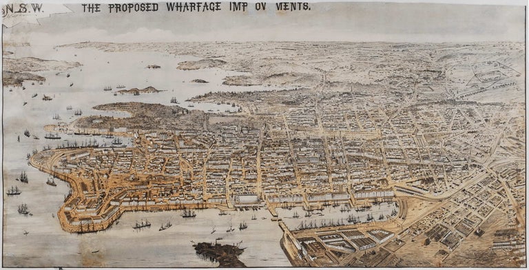Item #CL187-54 The Proposed Wharfage Improvements, [Sydney] NSW.  After  A. C. Cooke, Aust.