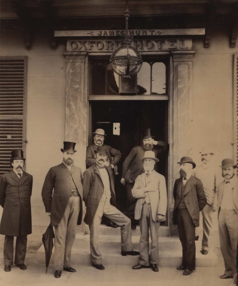 Item #CL187-55 [Masonic Gathering Outside Oxford Hotel, King St, Sydney]. William Henry Schroeder, c. Aust.