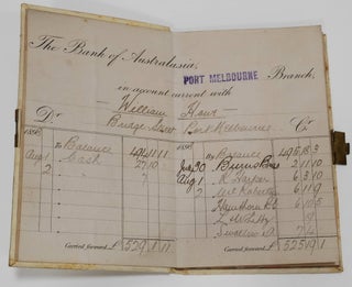 The Bank Of Australasia Pass Book For William Howe