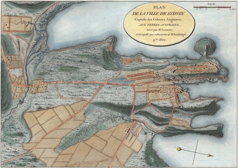 Item #CL187-8 Plan De La Ville De Sydney.  After  Charles Alexander Lesueur, French.