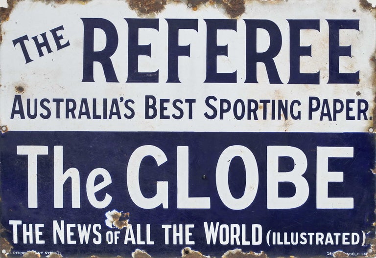 Item #CL187-99 “The Referee”, Australia’s Best Sporting Paper. “The Globe”, The News Of All The World