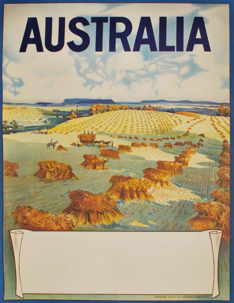 Item #CL189-13 Australia [Hay Bales]. A. H. Fullwood, Aust.
