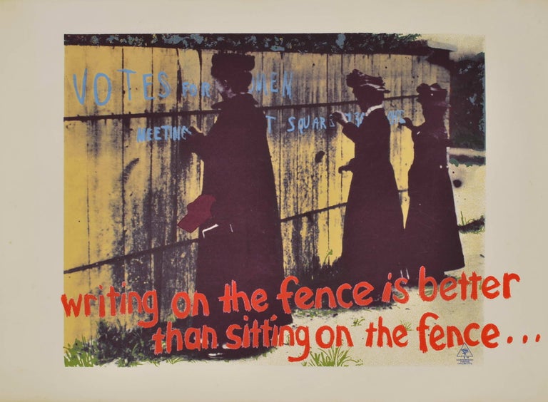 Item #CL189-139 History I. Writing On The Fence Is Better Than Sitting On The Fence. Toni Robertson, b.1953 Aust.