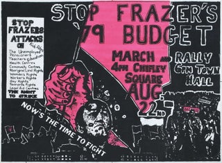 Item #CL189-154 Stop Frazer’s [Sic] ’79 Budget. Now’s The Time To Fight