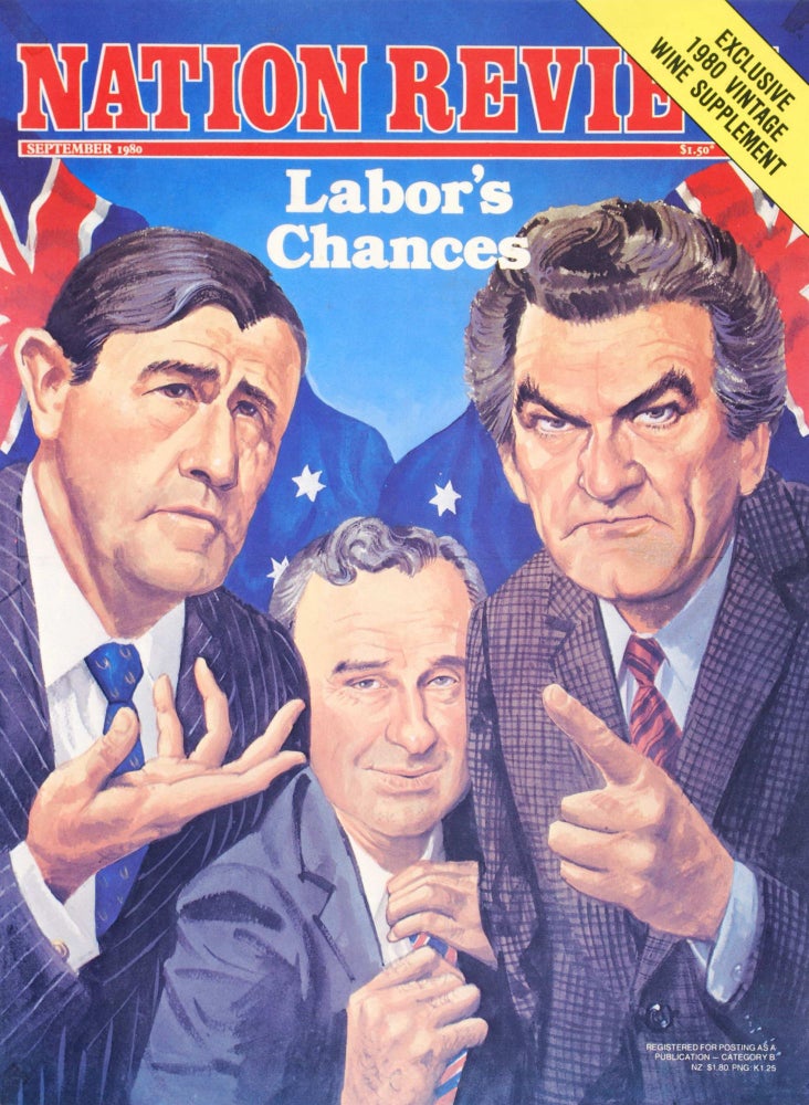 Item #CL189-155 “Nation Review.” Labor’s Chances [Neville Wran, Bill Hayden & Bob Hawke]