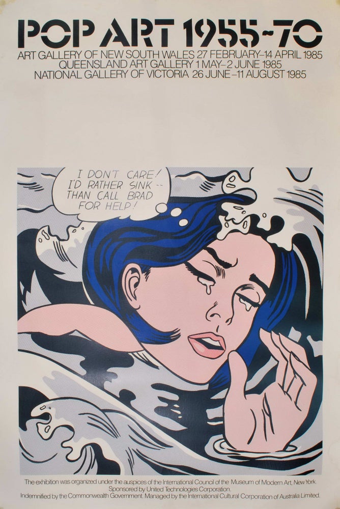Item #CL189-170 I Don’t Care! I’d Rather Sink Than Call Brad For Help! After Roy Lichtenstein, Amer.