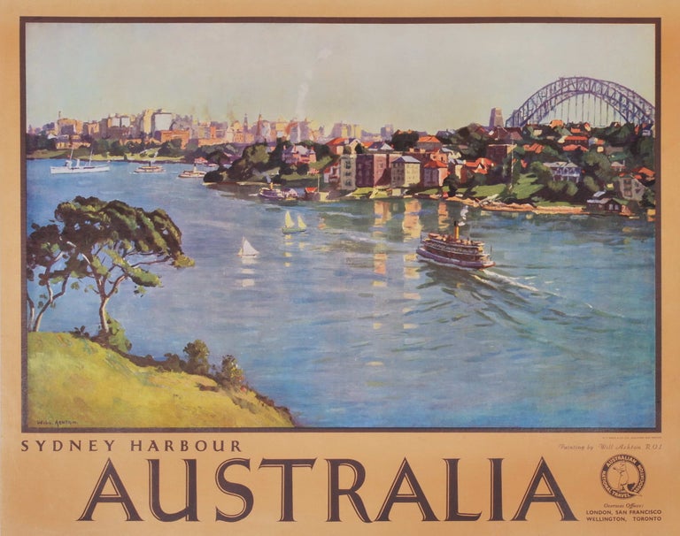 Item #CL189-34 Sydney Harbour, Australia. John William Ashton, Will, Brit./Australian.
